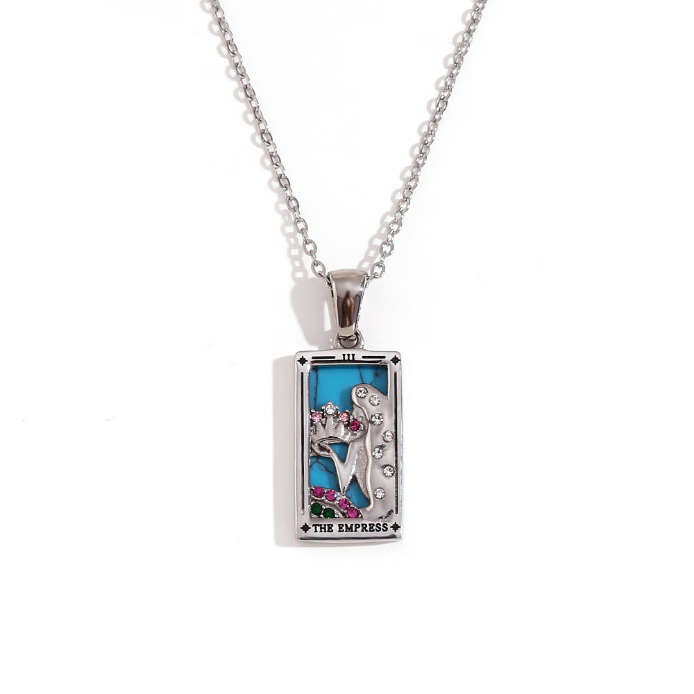 Olivenorma Stainless Steel 18k Gold Plated Tarot Card Necklace