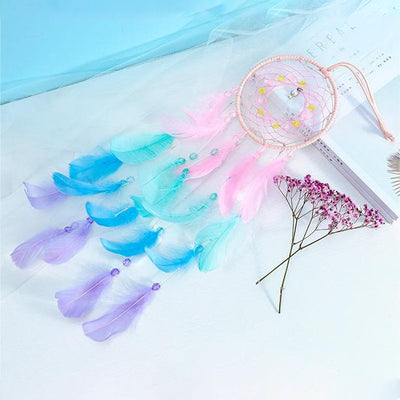 Olivenorma Colorful Acrylic Bead Feather Handmade Dream Catcher - image 6