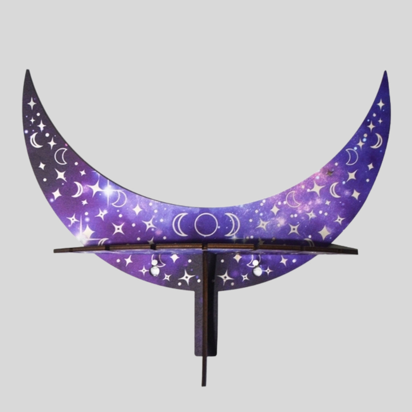 Olivenorma Crescent Wooden Witch Crystal Shelves Shelf - Purple - Large: 15"*11.6"*3.5" (38.1*29.6*8.9cm) - image 5