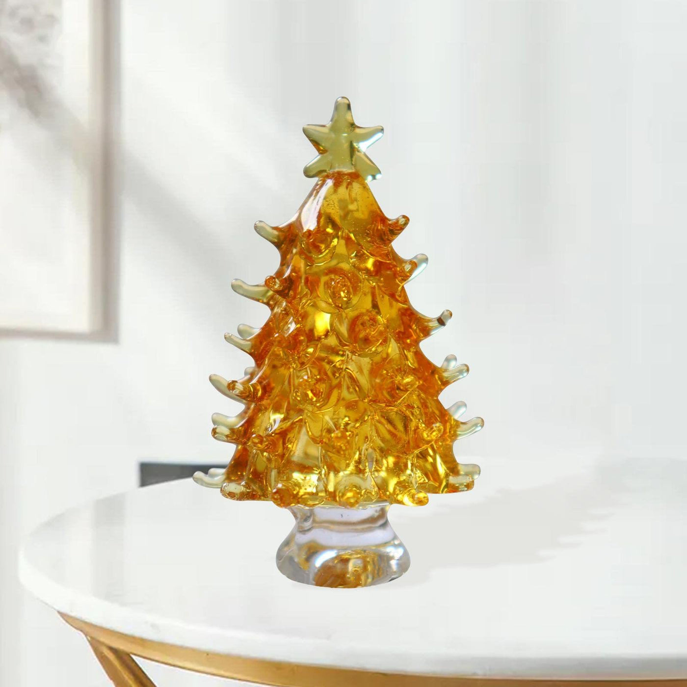 Olivenorma Crystal Glass Christmas Tree Home Gemstone Decoration