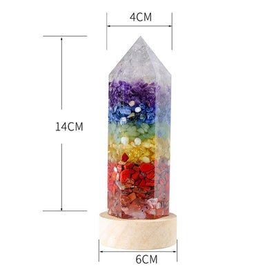 Olivenorma Natural Chakra Rose Quartz Crystal Lamp