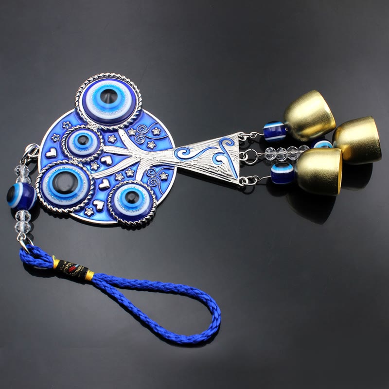 Olivenorma Blue Evil Eye Tree Of Life Windchime Wall Decor