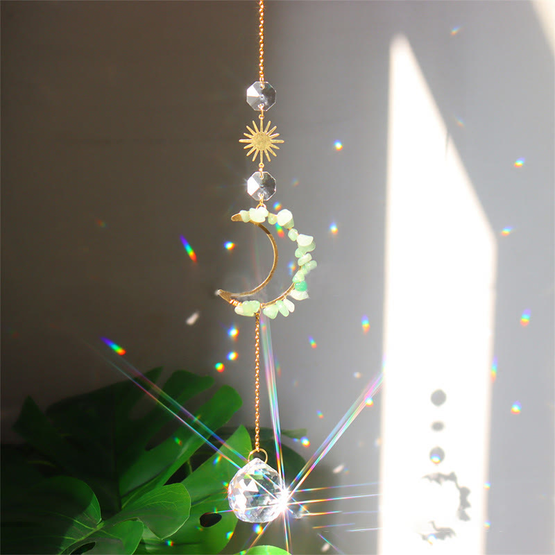 Olivenorma Moon Suncatcher Wall Hanging Wind Chime