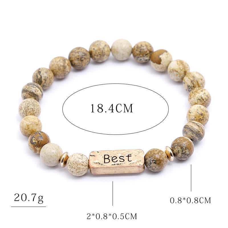 Olivenorma Natural Gemstone Best Engraving Bracelet