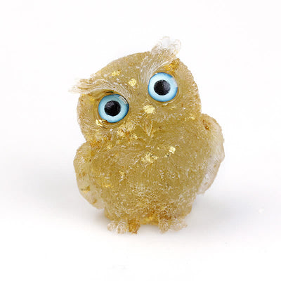Olivenorma Natural Crystal Owl Gemstone Decoration - Citrine+Foil - 2.08''(L) * 1.57''(W) * 1.45''(H) - image 41