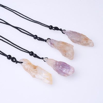 Olivenorma Natural Super Seven Crystal Pendant Necklace