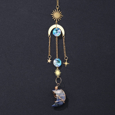 Sun And Moon Crystal Handmade Gemstone Ornament