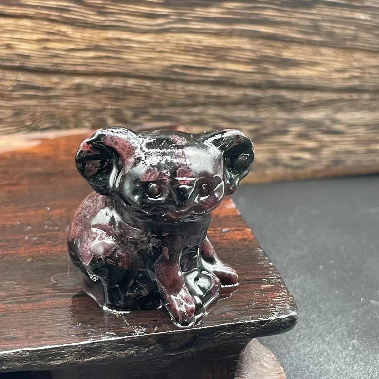 Olivenorma 1.2 Inches Carved Cute Koala Figurine Gemstone Decoration - Garnet - image 41