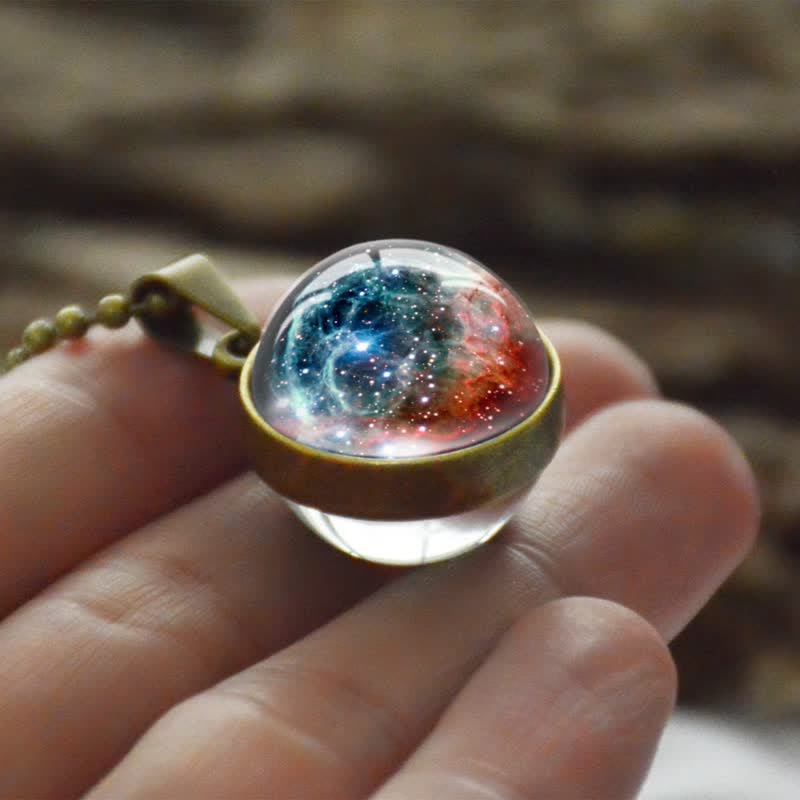 Olivenorma Colors Moon Glass Sphere Necklace