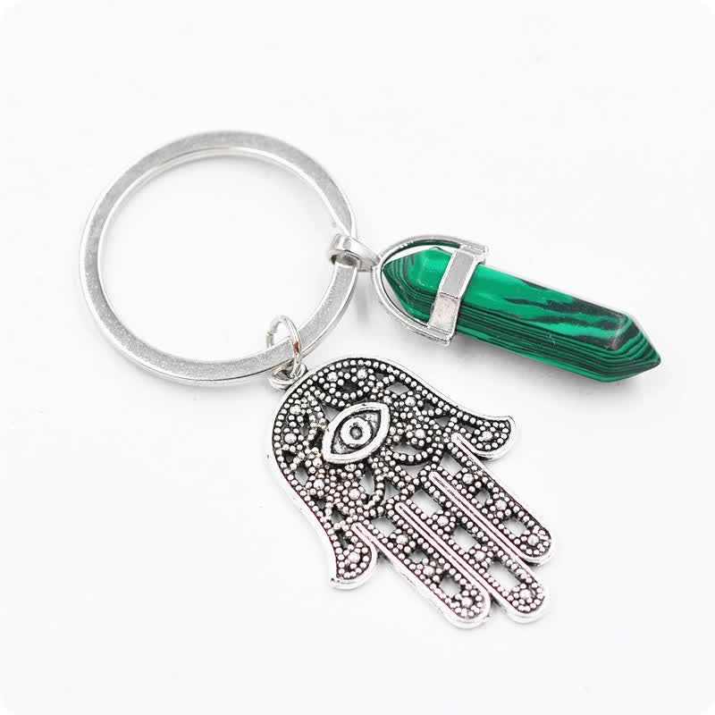 Olivenorma Inspiring Hamsa Hand Crystal Keychain