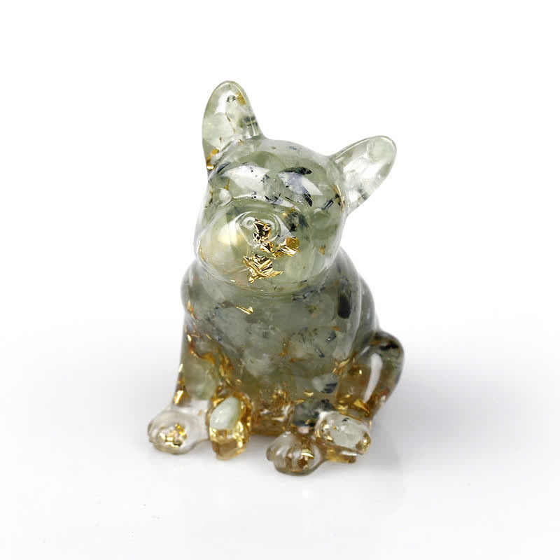 Olivenorma Crystal French Bulldog Gemstone Decoration