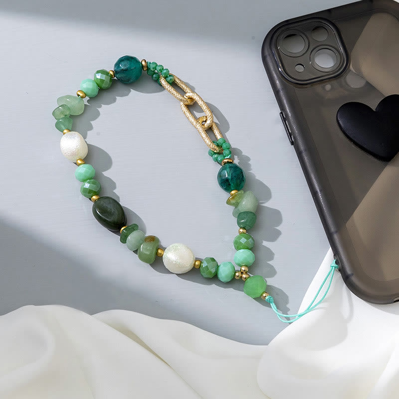Olivenorma Natural Irregular Stone Beaded Chain Phone Strap - image 5