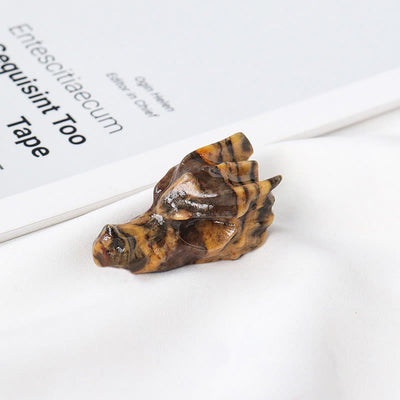 Olivenorma 1.5Inch Crystal Dragon Skull Statue Gemstone Decoration - image 26