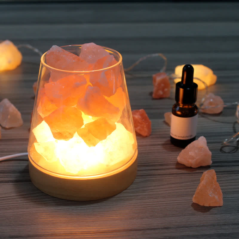 Olivenorma Goblet of Fire Shape Crystal Or Himalayan Pink Salt Lamp