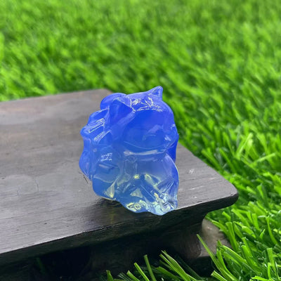 Olivenorma Natural Stone 3cm Nine Tailed Fox Gemstone Decoration - Blue Opalite - image 1