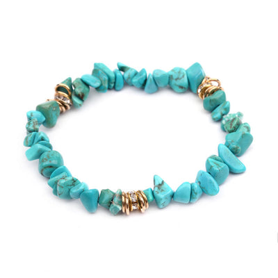 Olivenorma Irregular Stone Crystal Crushed Beads Bracelet