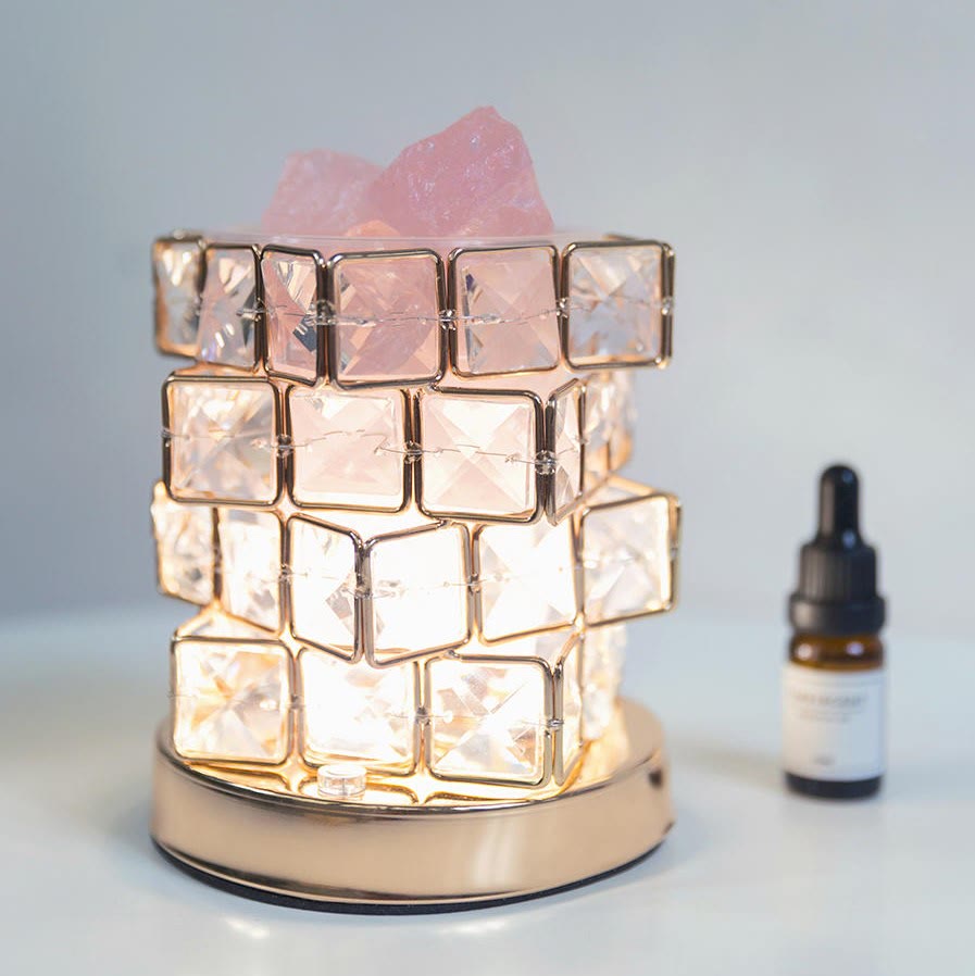 Olivenorma Four layer Rubiks Essential Oil Crystal Aromatherapy Lamp