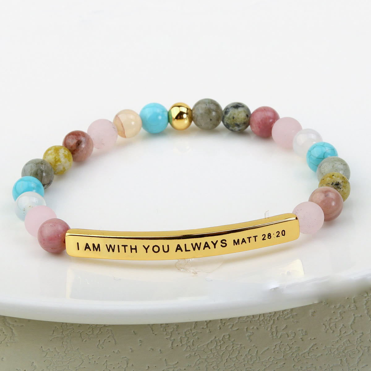 Olivenorma I AM WITH YOU ALWAYS Engraving Bracelet