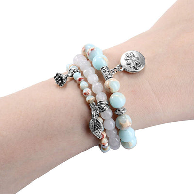 Lotus Emperor Stone 3 - Piece Bracelet