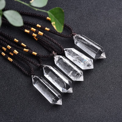 Olivenorma Natural Crystal Amethyst Healing Necklace - Clear Crystal - image 16