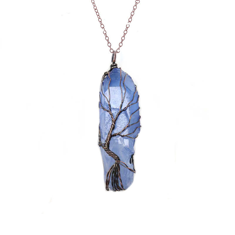 Olivenorma"Life Energy" - Tree of Life Crystal Necklace