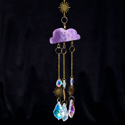 Olivenorma Natural Crystal Cloud Suncatcher Wind Chime