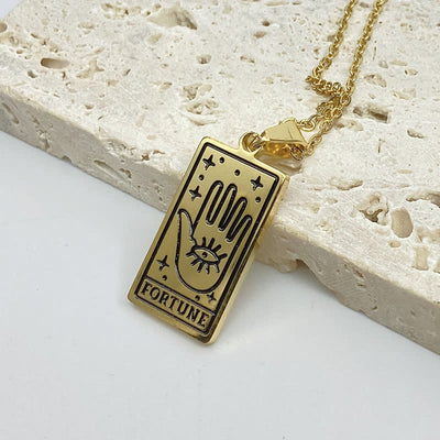 Olivenorma Vintage Tarot Card Fortune Necklace