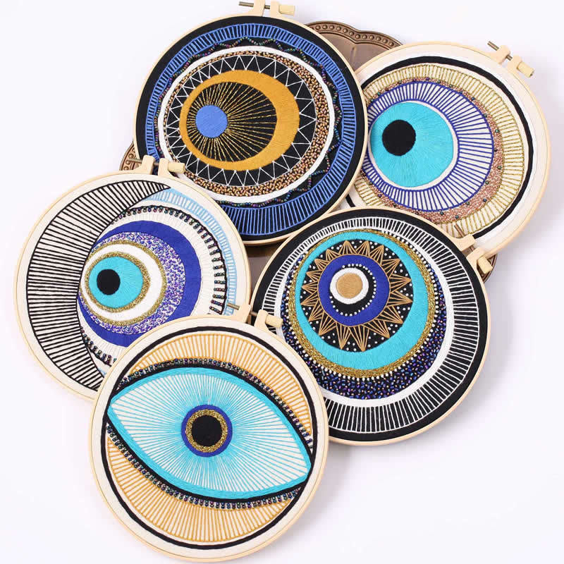 Olivenorma Evil Eye Hand Embroidery Semi Finished Material Decoration