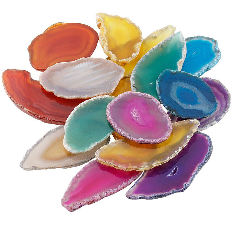 Olivenorma Natural Sliced Agate Gemstone Decoration - image 12