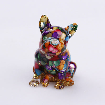 Olivenorma Natural Stone Puppy Decoration - Colored Stone-Bulldog - image 29