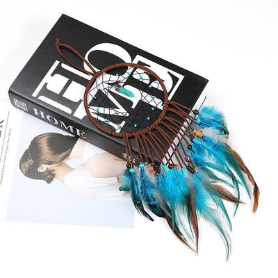 Olivenorma Turquoise Handmade Traditional Feather Dream Catcher - image 7