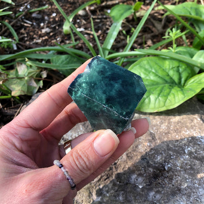 Olivenorma Large Raw Fluorite Crystal Natural Stone