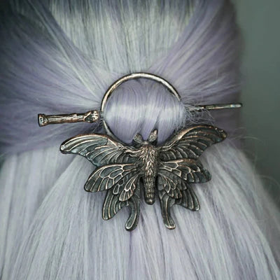 Delicate Vintage Coppery Moth Hairpin