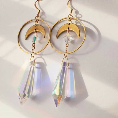 Olivenorma Natural Crystal Bohemian Earrings