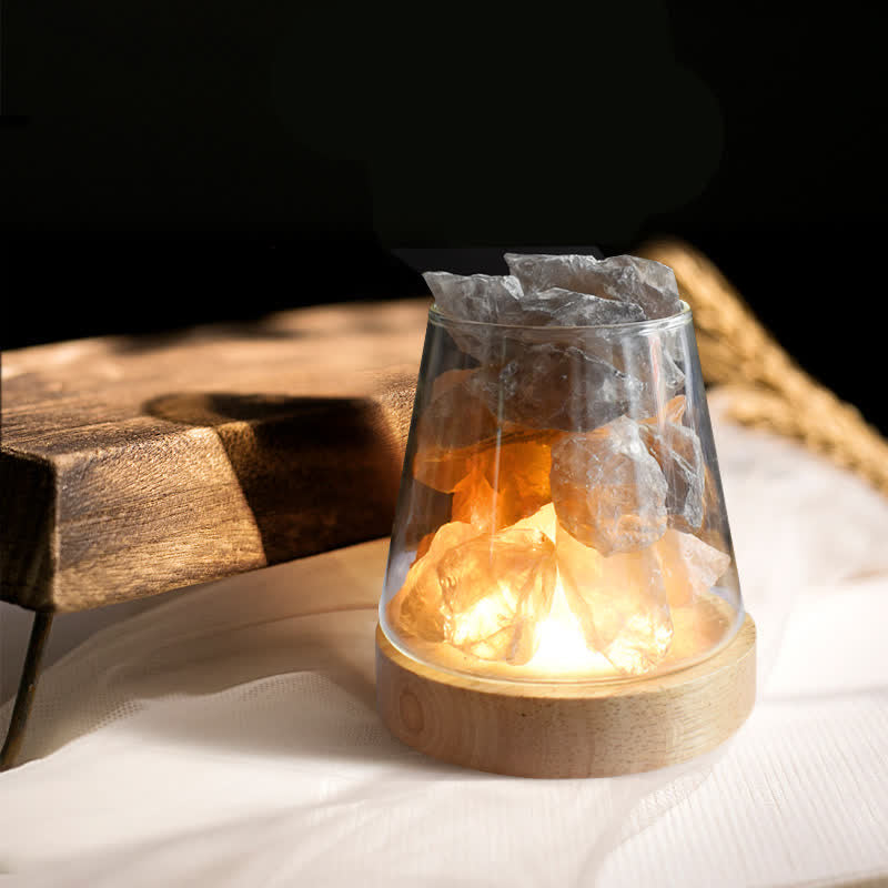 Four Seasons -  Essential Oil Diffuser Crystal Aromatherapy Lamp - Smoky Quartz - Mint - image 15