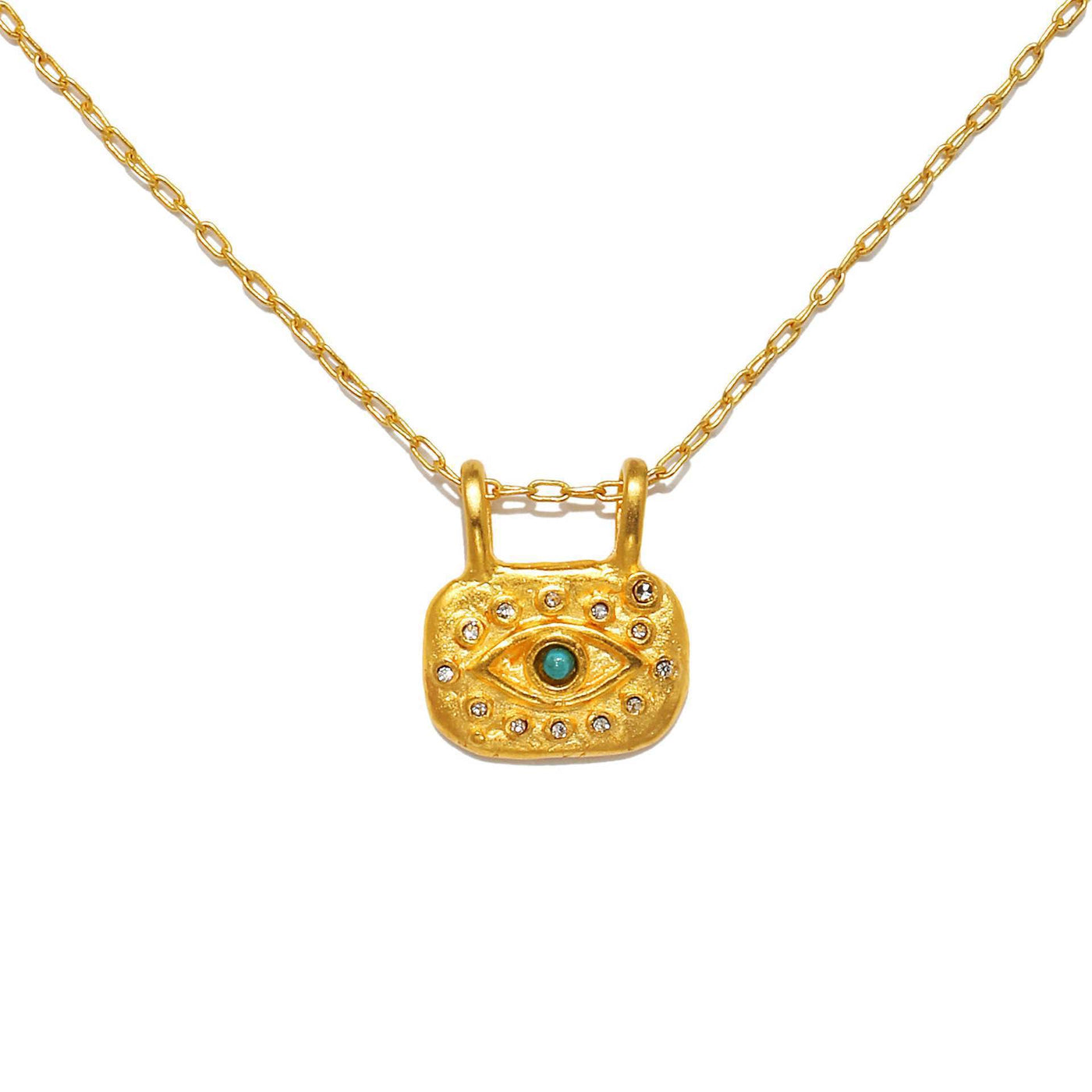 Olivenorma Evil Eye Copper Gold Plated Zircon Necklace