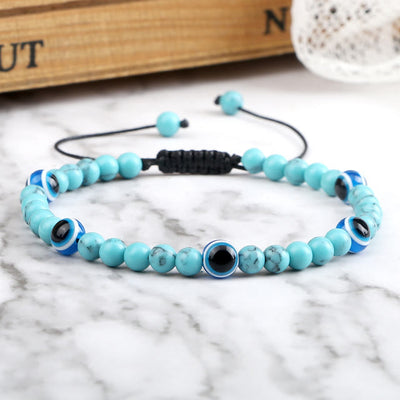 Olivenorma Tiger Eye Evil Eye Beaded Bracelet - Eye Evil&Turquoise - image 20