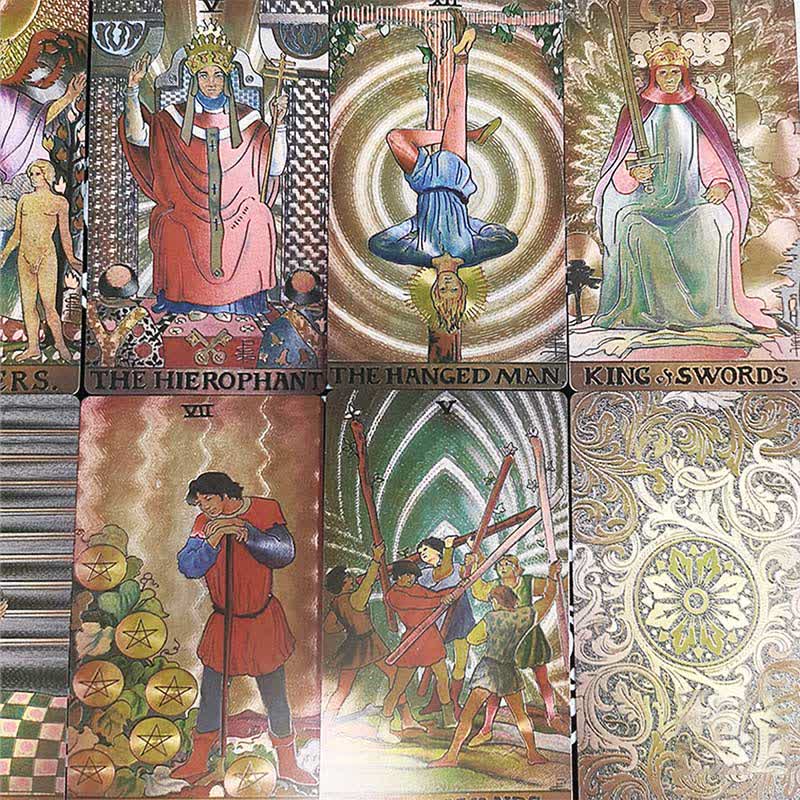 Olivenorma Antique Style Gold Foil Tarot Cards