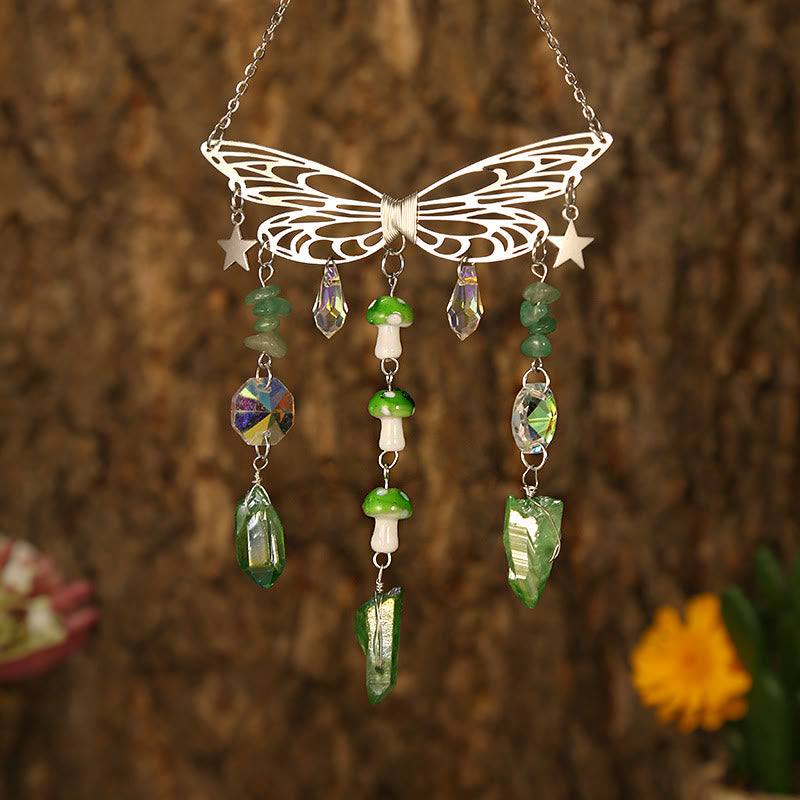 Olivenorma Crystal Butterfly Wings Sunshine Catcher Wind Chime