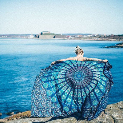 Olivenorma Mandala Peacock Pattern Tapestry