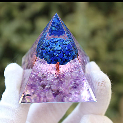 Olivenorma Lapis Lazuli Amethyst Tree Of Life Orgone Pyramid