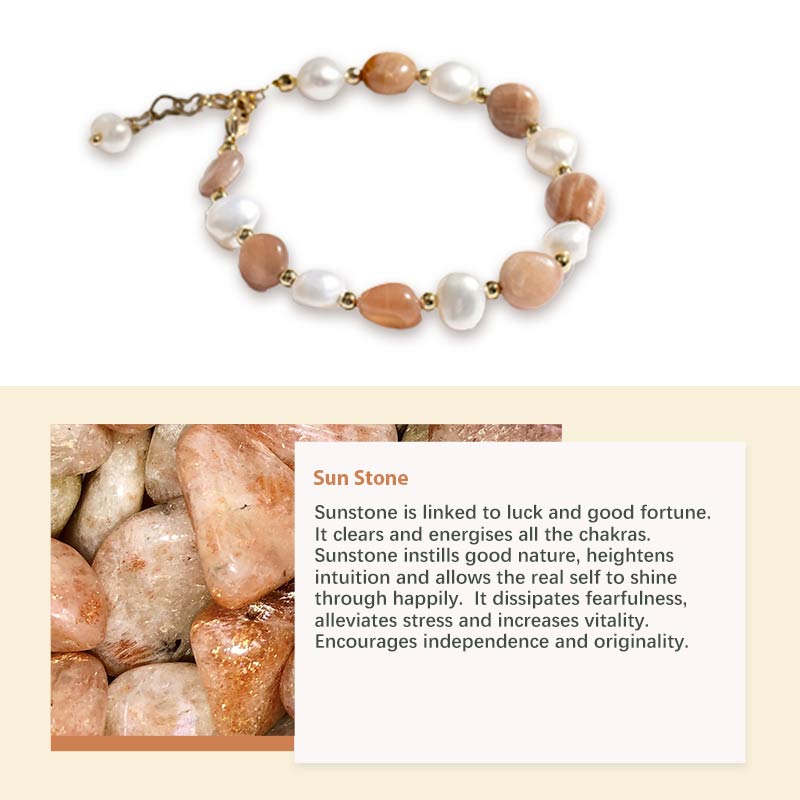 Natural Crystal Pearl Gemstone Bracelet