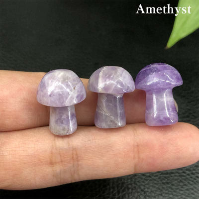 Olivenorma Natural Crystal Mini Mushroom Decoration