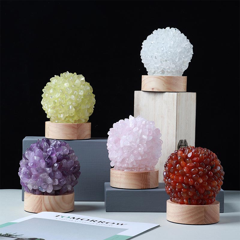 Olivenorma Christmas Crystal Stone Night Light Decoration