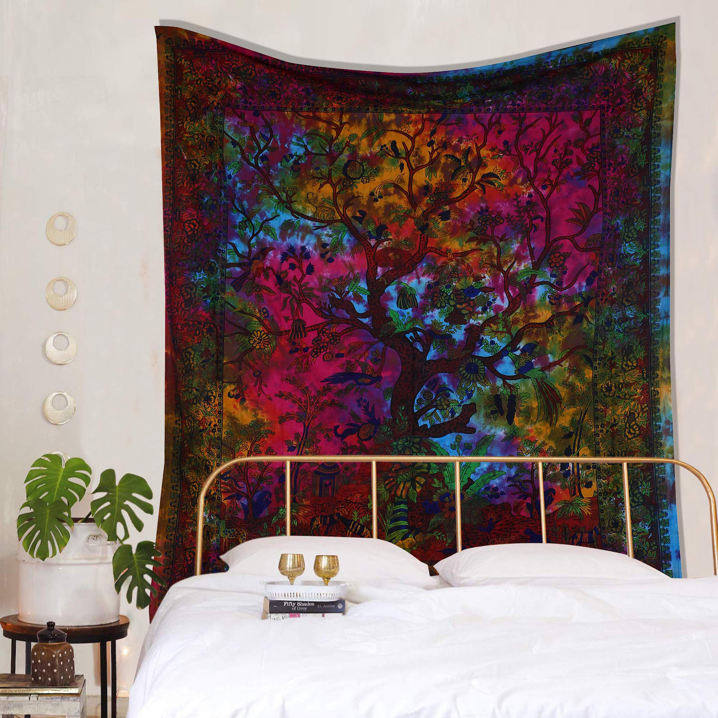 Olivenorma Green Tree Of Life Wall Hanging Psychedelic Tapestry