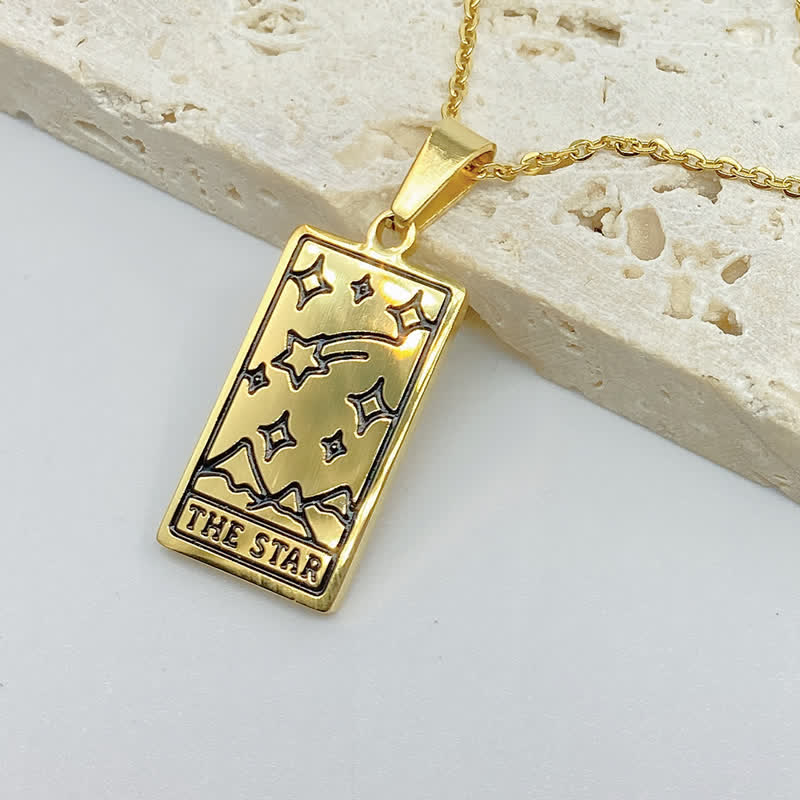 Olivenorma Vintage Tarot Card Fortune Necklace