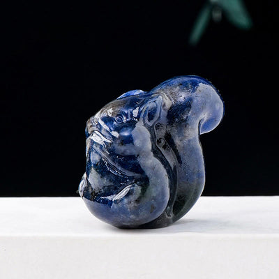 Olivenorma Natural Crystal Squirrel Carving Ornament Gemstone Decoration - Sodalite - image 25