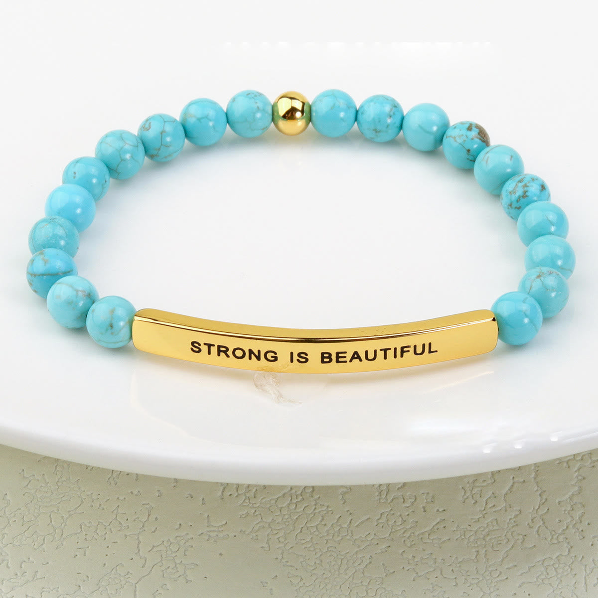 Olivenorma STRONGU IS BEAUTIFUL Engraving Bracelet