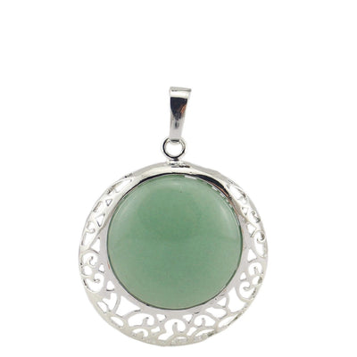 Olivenorma Round Crystal Genuine Stone Adjustable Necklace