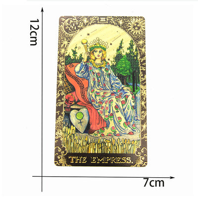 Olivenorma Black Gold Waite Foil Golden Tarot Deck Cards